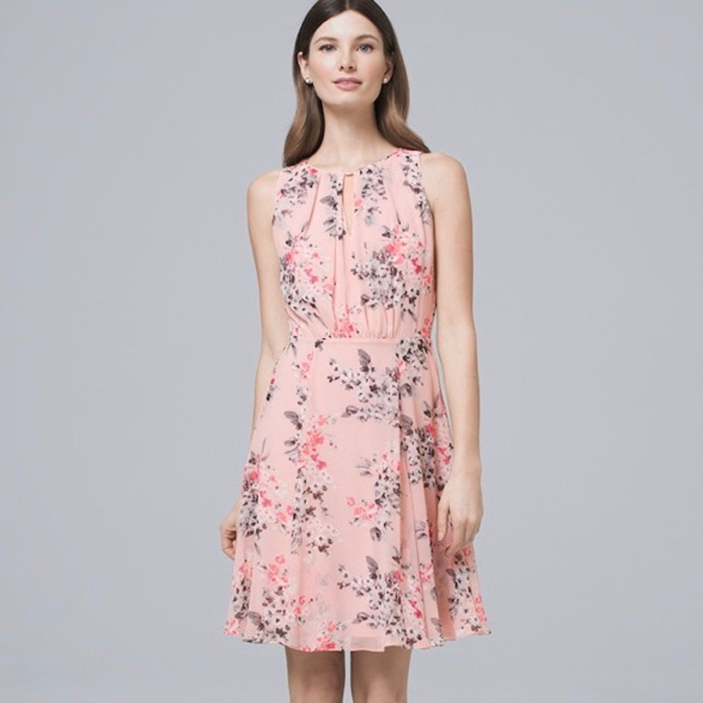 Pink Floral Semi-Formal dress
